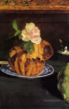 Impressionist Still Life Painting - Still Life with Brioche Eduard Manet